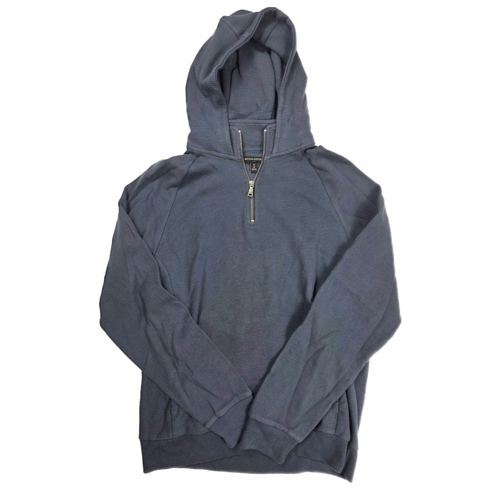 Banana Republic Navy Long Sleeve 1/4 Zip Pullover Hoodie Men's Size Medium
